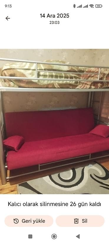 demir profiler: Oğlan və qız üçün, Yeni, Çarpayı, Matras ilə, Siyirməsiz, Dəmir — 1