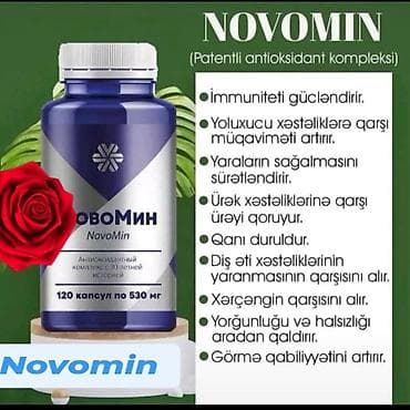 Novomin – patentli antioksidant kompleksi Məhsul forması: 120 kapsul