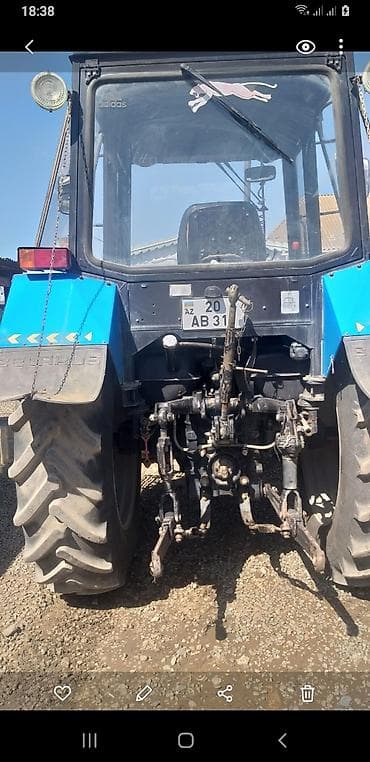 baqaj masin ucun: Belarus MTZ 892.2 traktor - Güc: 90 a.g. (D‑245 dizel mühərrik), dörd — 5