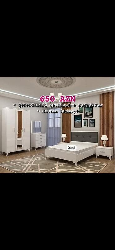 korka kamot: Yataq otağı dəsti - Qiymət: 650 AZN - Şəhərdaxili çatdırılma — 1