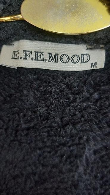 черные мужские кардиганы: E.F.E. MOOD qadın şerpa/fleece jaket - Rəng: qara ağ və torpağ var - — 4