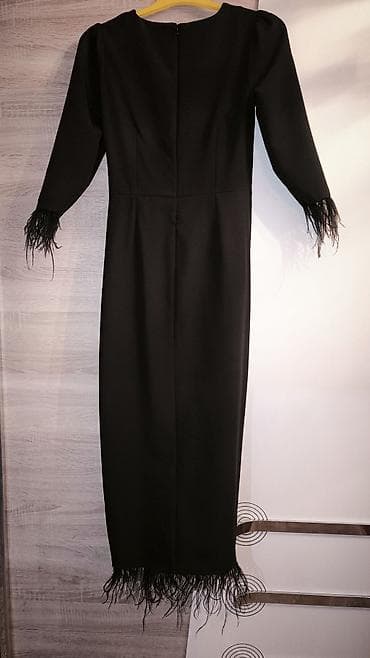 vecerni don: Qara ziyafət/libas - Stil: Uzun, düz kəsimli qara ziyafət donu - — 2