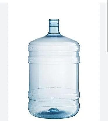 qizil qablari: 19 litrlik su qabı (damacana) – şəffaf, mavi çalarlı plastik — 1