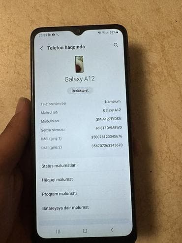 samsung a03 ekran: Samsung Galaxy A12, 64 GB, rəng - Qara, İki sim kartlı — 1