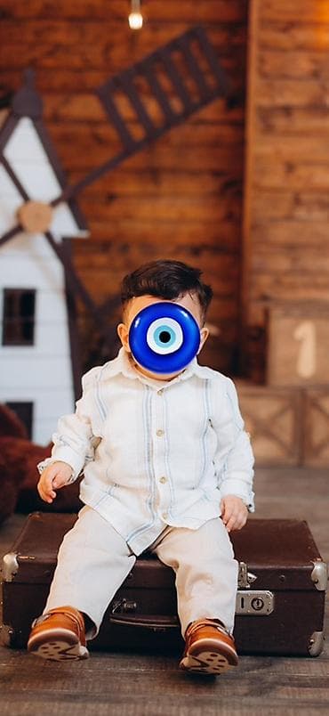 dəst geyimlər: 1 yaş uşaq üçün bej reng köynek şalvar ayaqqabı ümumlikde 25 azn. De — 3