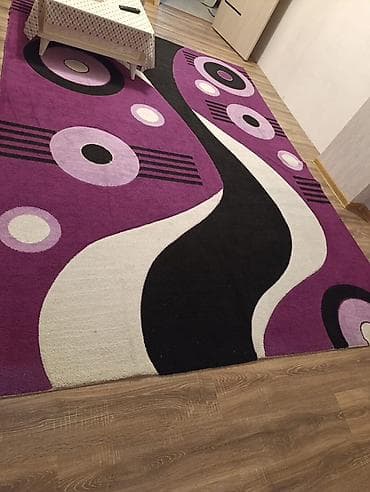 antikvar mebel: Müasir dizaynlı xalça - Rənglər: bənövşəyi, qara, krem və açıq — 1