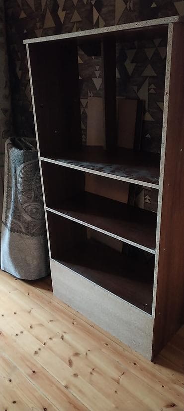 usaq kitab refleri: Açıq rəfli kitab və saxlama şkafı - Material: laminat/DPÇ (taxta — 1