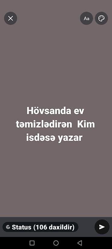 bag evlerinde is: Təmizlik | Evlər | Gündəlik təmizlik — 1