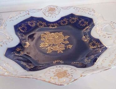 madame coco baku: Qədimi Orijinal kobalt çərəz qabları. Çexslovakiya istehsalıdır — 2