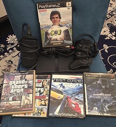 2 ədəd ps2 idiyal vəzyetdə 1ci konsol 320lik hard disq paşifqa