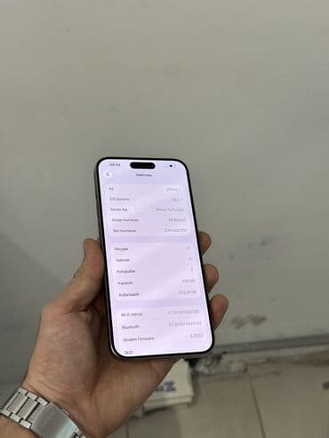 iphone 15 divar kağızları: IPhone 15 Pro Max, 256 GB, Natural Titanium, Zəmanət, Simsiz şarj, Face ID — 8