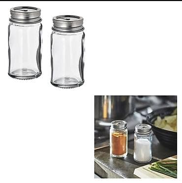 Duz və ədviyyat üçün şüşə səpici qablar – 2 ədəd dəst. - Material