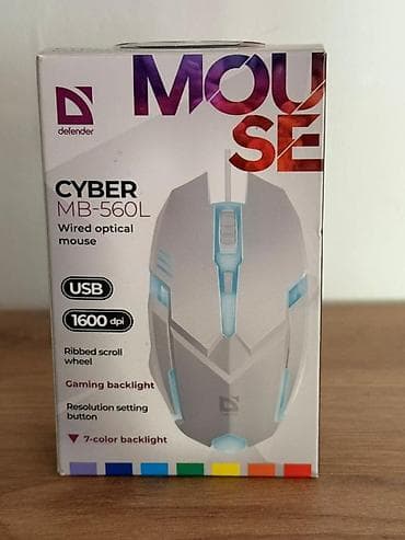 gaming kompüter: Defender CYBER MB-560L – naqilli optik kompüter siçanı - Bağlantı — 1