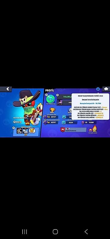 Brawl Stars hesabı - Profil adı: 7theM… (ekrandakı profil) - Hesabın
