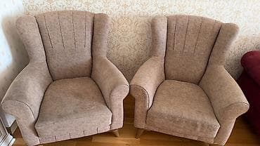 Kreslolar: 2 ədəd yumşaq kreslo dəsti - Stil: klassik “wingback” dizayn, yüksək — 1