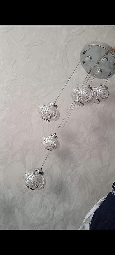 Çılçıraq, 5 lampa, Şüşə