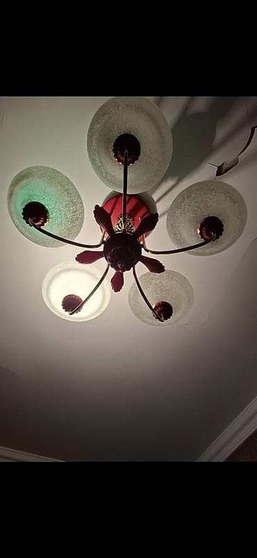 Stol lampaları: Çılçıraq, 5 lampa, Metal — 1