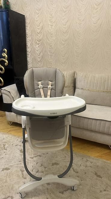 Uşaq dünyası: Uşaq yemək stulu – kidilo Xüsusiyyətlər: - 2qat tepsi: ağ və tünd boz — 1