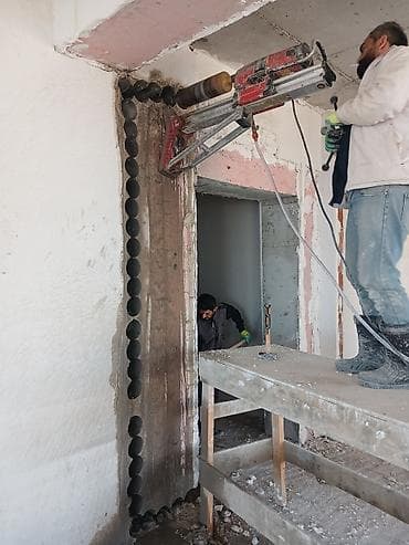 yük taksisi ucuz: Dəmir-beton və kərpic divarlarda qapı-pəncərə açılışlarının kəsilməsi — 10