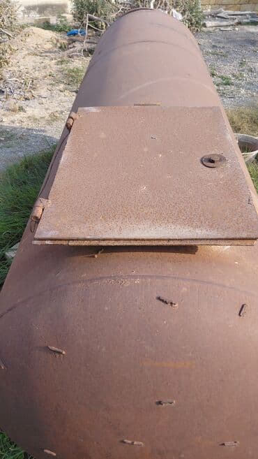 pegah yağ: Sənaye tipli metal çən - Material: qalın divarlı demir - Silindrik — 6