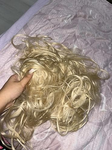 150 qram sari sac 1 defe istifade olunub uzunluq 80 sm ideal — 6