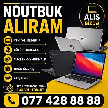 prosessor satilir: YUKSEK QİYMƏTE NOUTBUK ALİRAM TEKLİF EDİN YENİ VE ISLEMIS — 1