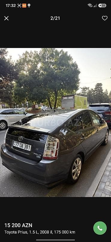 prius oturacaq: Toyota Prius: 1.5 l | 2008 il Hetçbek — 2