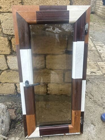 asma tavan hamam: Uzun:120 sm en:60 sm PVC şüşəli qapı - Material: PVC profil, taxta — 2