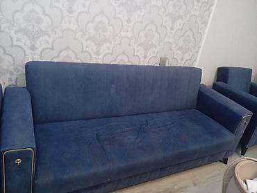 2020 divan modelleri: Mebel dəsti bazalı – 1 ədəd 3‑yerlik divan + 2 ədəd kreslo - Rəng — 3