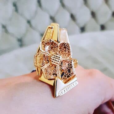 qaş sabitləyici: Toy, Üzük, Sarı qızıl, 750 Əyar, Qaşsız — 7