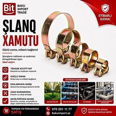 Lalafoda yeni: Şlanq xamutu – güclü sıxma, etibarlı bağlantı! Məhsul təsviri: - — 1