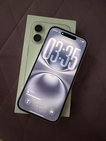 IPhone 16, 256 GB, Ağ, Face ID