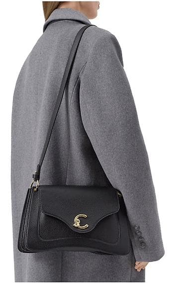 Coccinelle “C” Loaf Small çiyin/əl çantası – qara - Material: təbii — 4