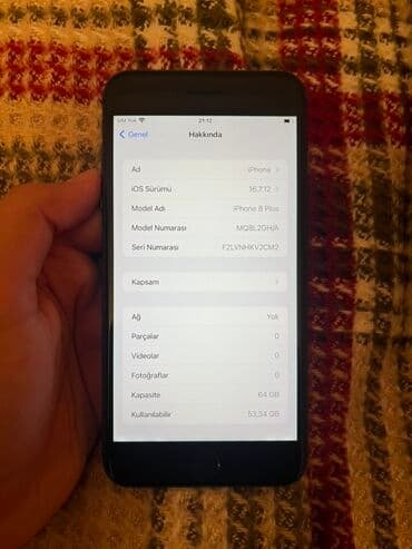 balaca apple: IPhone 8 Plus, 64 GB, Qara, Barmaq izi — 7