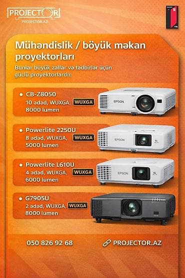 İşlənmiş Qısa fokuslu Proyektor Epson, Ödənişli çatdırılma — 3