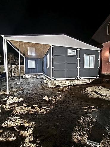 Modul/konteyner ev – geniş eyvanlı, hazır quraşdırılmış kompleks -