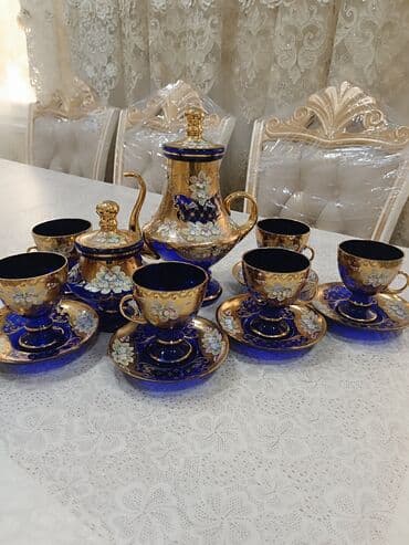 komputer servis: Çay dəsti, rəng - Ağ, Farfor — 22