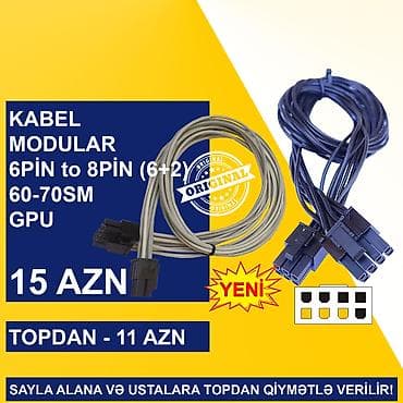 kompüter alisi: Kabellər "6PİN MALE to 8PİN MALE/MOLEX/SATA Original” SAYLA ALANA VƏ — 4