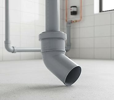 87° PVC drenaj boru dirseyi – boz rəng - İstiqamət dəyişdirilməsi