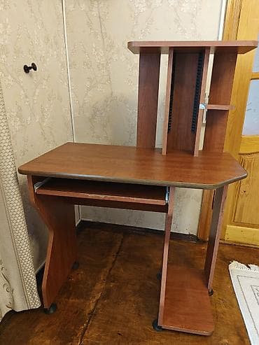 işlenmiş stollar: Düz masa, Polkalı, Siyirməsiz, Teksturalı laminat, Zəmanətsiz, Kredit yoxdur — 1