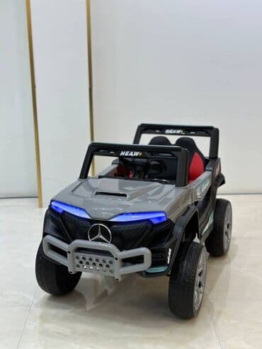 maşınlar uşaq üçün: Mercedes Jeep uşaqlar üçün Rezin təkər Dəri oturacaq Pult idarəetməsi — 1