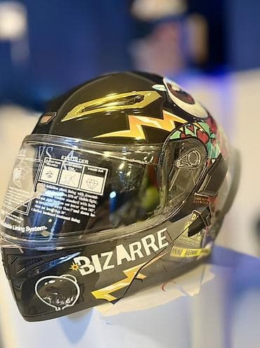 cg motor: Motorsiklet üçün tam üzlü kask – “BIZARRE” dizayn - Korpus: parlaq — 2
