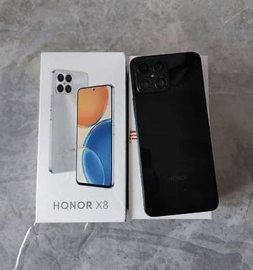 dvb t2 azerbaijan: Honor X8, 128 GB, rəng - Qara, Barmaq izi — 1