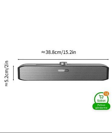 bulutuz kalonka: Lenovo stereo soundbar – kompüter üçün yüksək keyfiyyətli səs sistemi — 4