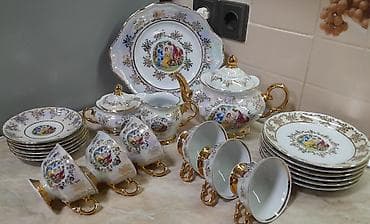 Çay dəsti, Farfor, 6 nəfərlik, Çexiya