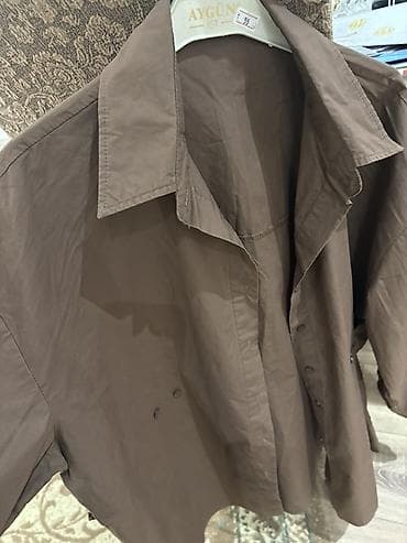 topdan geyim: Qadın köynəyi – açıq qəhvəyi rəng - Model: Oversize, /44,46,48 — 4