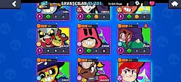 Brawl Stars hesabı – yüksək inkişaflı və zəngin kontentli - Kupa — 7