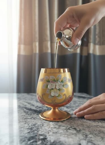 bıçaq dəsdi: Qədəhlər, rəng - Qızılı, Xrustal, 6 ədədli dəst, Çexiya — 1