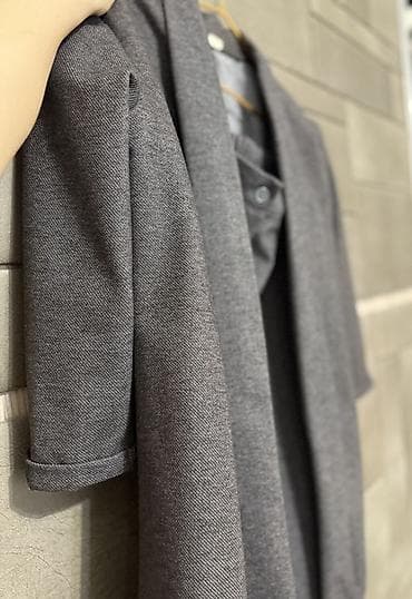 ana bala geyim: Qadın geyim dəsti və cins şalvar 1) Boz trikotaj dəst - Rəng: tünd — 6