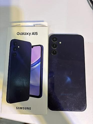 Mobil telefon və aksesuarlar: Samsung Galaxy A15, rəng - Bənövşəyi, Qırıq — 1